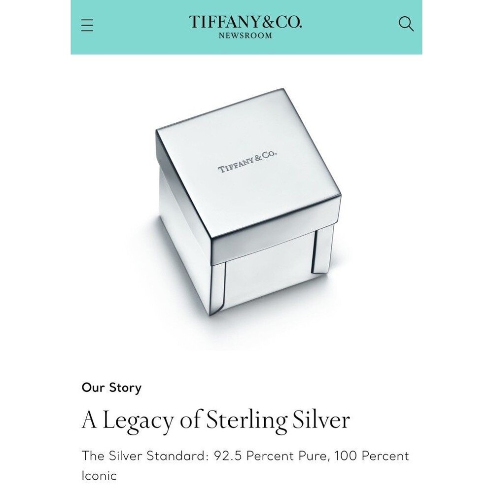 RARE Tiffany and Co.  Enamel Lid Interior Sterling Silver Square Keepsake Box - Picture 2 of 11